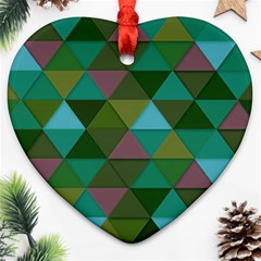 Green Geometric Ornament (heart) by snowwhitegirl