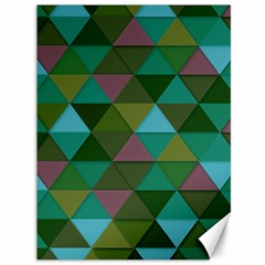 Green Geometric Canvas 36  X 48  by snowwhitegirl