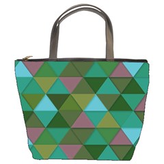 Green Geometric Bucket Bag by snowwhitegirl