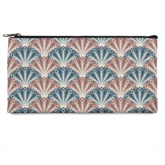 Vintage Scallop Blue Red Pattern Pencil Cases by snowwhitegirl