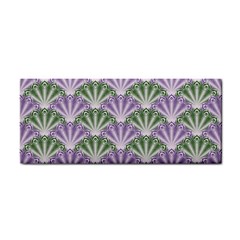 Vintage Scallop Violet Green Pattern Hand Towel by snowwhitegirl