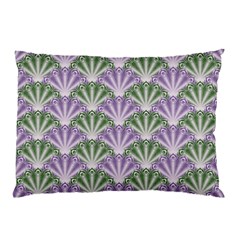 Vintage Scallop Violet Green Pattern Pillow Case (two Sides) by snowwhitegirl