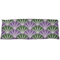 Vintage Scallop Violet Green Pattern Body Pillow Case (dakimakura) by snowwhitegirl