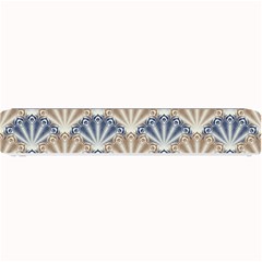 Vintage Scallop Beige Blue Pattern Small Bar Mats by snowwhitegirl