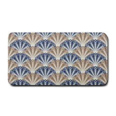 Vintage Scallop Beige Blue Pattern Medium Bar Mats by snowwhitegirl