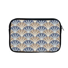 Vintage Scallop Beige Blue Pattern Apple Macbook Pro 13  Zipper Case by snowwhitegirl