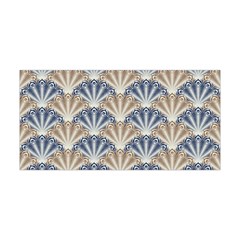 Vintage Scallop Beige Blue Pattern Yoga Headband