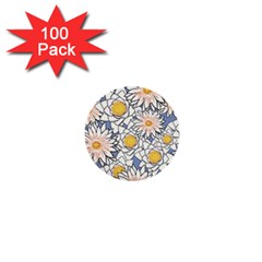 Vintage White Flowers 1  Mini Buttons (100 Pack)  by snowwhitegirl