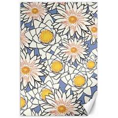 Vintage White Flowers Canvas 20  X 30  by snowwhitegirl