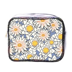 Vintage White Flowers Mini Toiletries Bag (one Side) by snowwhitegirl