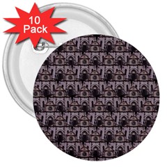 Gothic Church Pattern 3  Buttons (10 Pack)  by snowwhitegirl