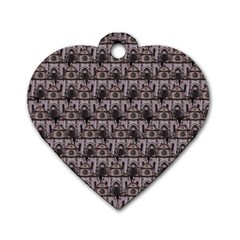 Gothic Church Pattern Dog Tag Heart (two Sides) by snowwhitegirl