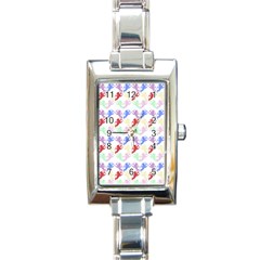 Colorful Cherubs White Rectangle Italian Charm Watch by snowwhitegirl