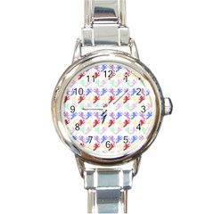 Colorful Cherubs White Round Italian Charm Watch by snowwhitegirl