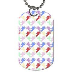 Colorful Cherubs White Dog Tag (two Sides) by snowwhitegirl