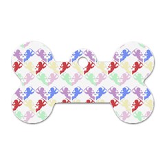 Colorful Cherubs White Dog Tag Bone (one Side) by snowwhitegirl