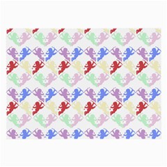 Colorful Cherubs White Large Glasses Cloth (2-side) by snowwhitegirl