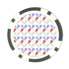 Colorful Cherubs White Poker Chip Card Guard by snowwhitegirl