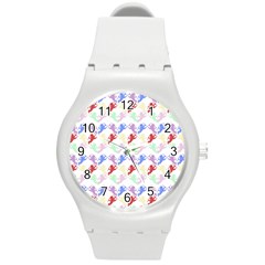 Colorful Cherubs White Round Plastic Sport Watch (m) by snowwhitegirl