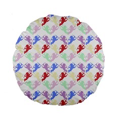 Colorful Cherubs White Standard 15  Premium Round Cushions by snowwhitegirl