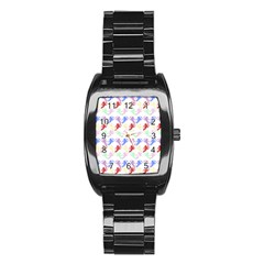 Colorful Cherubs White Stainless Steel Barrel Watch by snowwhitegirl