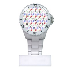 Colorful Cherubs White Plastic Nurses Watch by snowwhitegirl