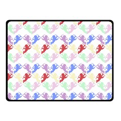 Colorful Cherubs White Double Sided Fleece Blanket (small)  by snowwhitegirl