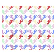 Colorful Cherubs White Double Sided Flano Blanket (small)  by snowwhitegirl