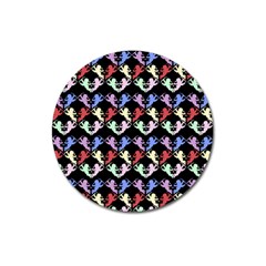 Colorful Cherubs Black Magnet 3  (round) by snowwhitegirl