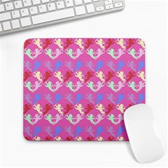 Colorful Cherubs Pink Large Mousepads by snowwhitegirl