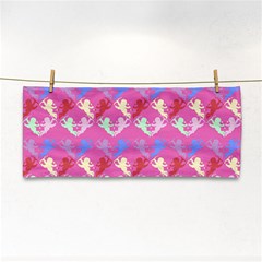 Colorful Cherubs Pink Hand Towel by snowwhitegirl