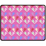 Colorful Cherubs Pink Double Sided Fleece Blanket (Medium)  58.8 x47.4  Blanket Back