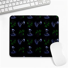 Gothic Girl Rose Black Pattern Large Mousepads by snowwhitegirl