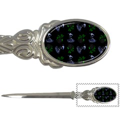 Gothic Girl Rose Black Pattern Letter Opener by snowwhitegirl