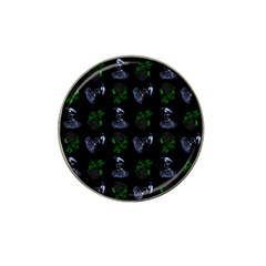 Gothic Girl Rose Black Pattern Hat Clip Ball Marker by snowwhitegirl