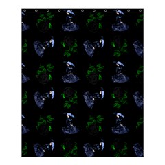 Gothic Girl Rose Black Pattern Shower Curtain 60  X 72  (medium)  by snowwhitegirl