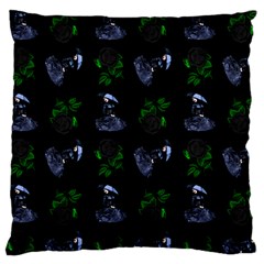 Gothic Girl Rose Black Pattern Large Cushion Case (two Sides) by snowwhitegirl