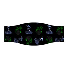 Gothic Girl Rose Black Pattern Stretchable Headband by snowwhitegirl