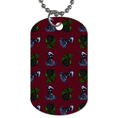 Gothic Girl Rose Red Pattern Dog Tag (two Sides) by snowwhitegirl