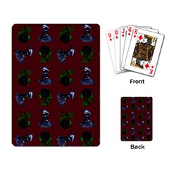 Gothic Girl Rose Red Pattern Playing Cards Single Design by snowwhitegirl