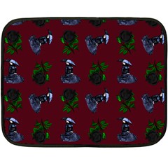 Gothic Girl Rose Red Pattern Double Sided Fleece Blanket (mini)  by snowwhitegirl