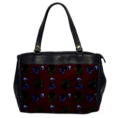 Gothic Girl Rose Red Pattern Oversize Office Handbag by snowwhitegirl