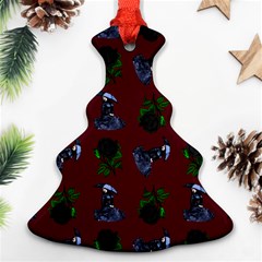 Gothic Girl Rose Red Pattern Ornament (christmas Tree)  by snowwhitegirl