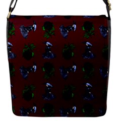 Gothic Girl Rose Red Pattern Flap Closure Messenger Bag (s) by snowwhitegirl