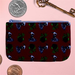 Gothic Girl Rose Red Pattern Large Coin Purse by snowwhitegirl