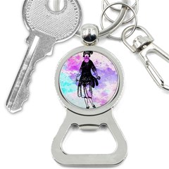 Vintage Girl Abstract Watercolor Bottle Opener Key Chains by snowwhitegirl