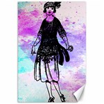 Vintage Girl Abstract Watercolor Canvas 20  x 30  19.62 x28.9  Canvas - 1