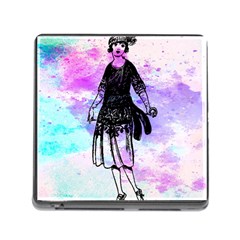 Vintage Girl Abstract Watercolor Memory Card Reader (square 5 Slot) by snowwhitegirl