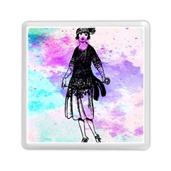 Vintage Girl Abstract Watercolor Memory Card Reader (square) by snowwhitegirl