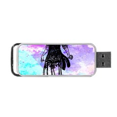 Vintage Girl Abstract Watercolor Portable Usb Flash (one Side) by snowwhitegirl